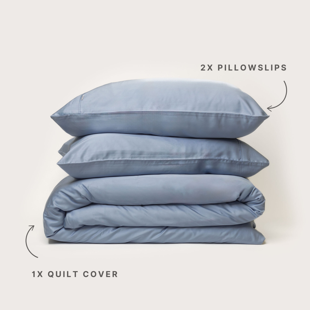 Bamboo Quilt Cover - Ice